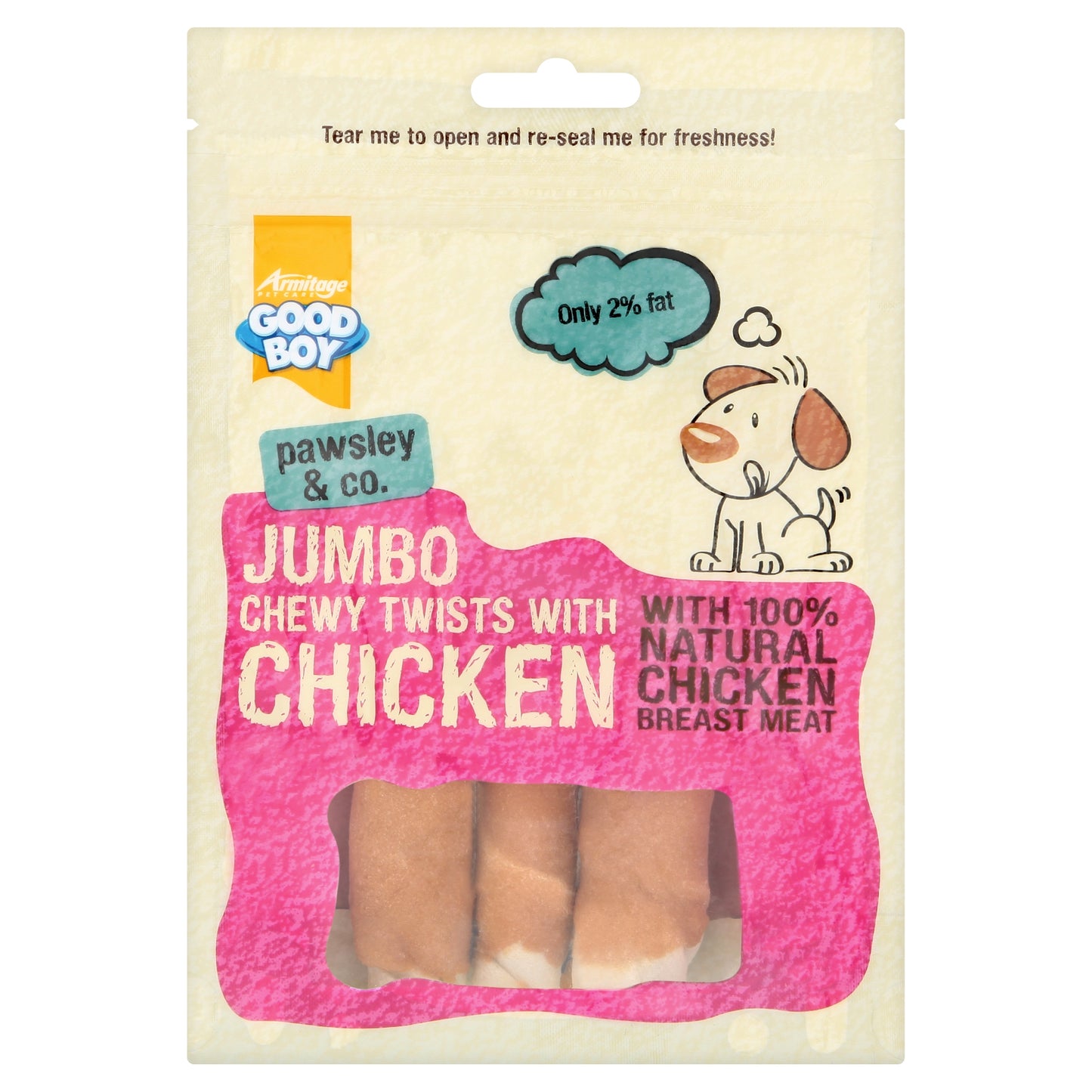 Good boy Jumbo Chicken Chewy Twists - 100g