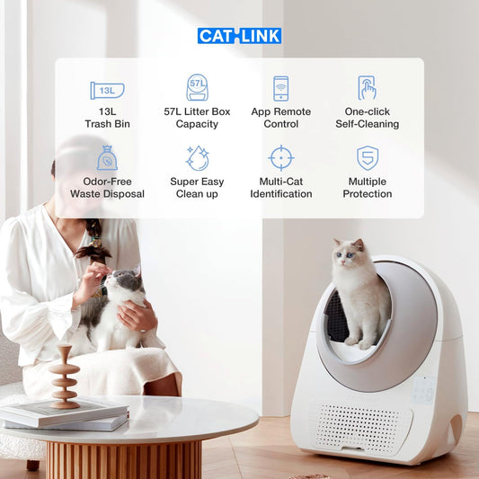 CATLINK (Standard Pro X) Self Cleaning Automatic Litter Box for Cats - Hands-Free