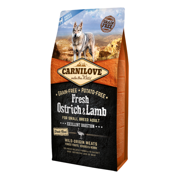 Carnilove Fresh Ostrich & Lamb For Small Breed Adult Dog 6 Kg no