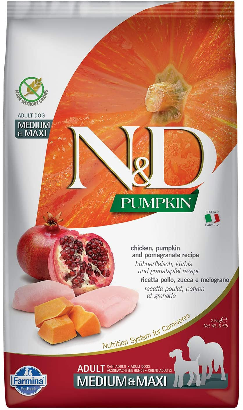 Farmina N&D Dog Pumkin Chicken & Pomeg Adult Medium&Maxi, 12 Kg