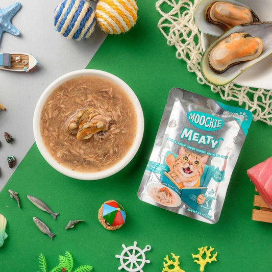 Moochie Cat Food Tuna & Green Lipped Mussel Recipe In Gravy