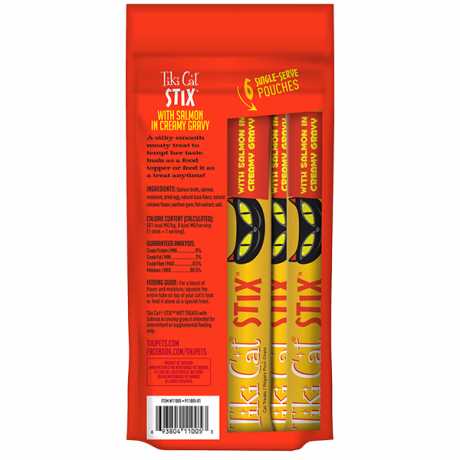 Tiki Cat Stix Treats Salmon Mousse -3 Oz Bag
