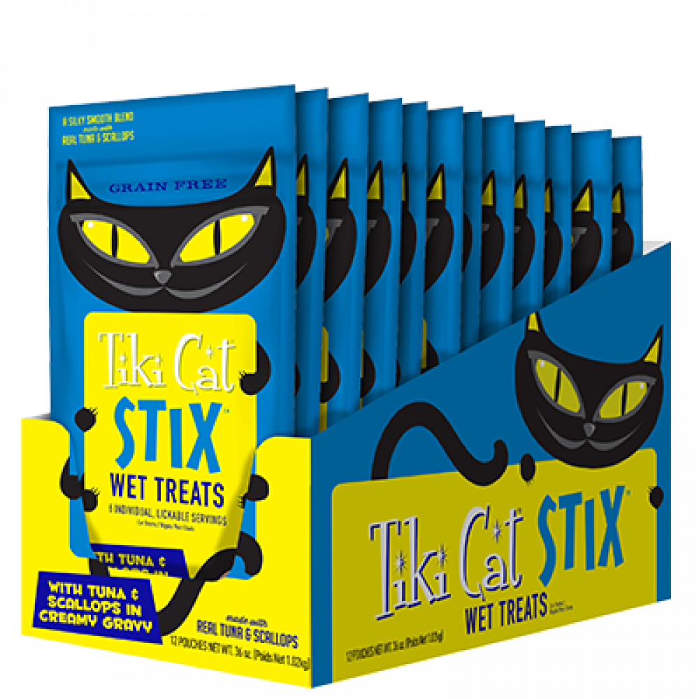 Tiki Cat Stix Treats Tuna & Scallops -3oz Bag