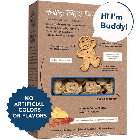 Buddy Biscuits Crunchy Treats With Bacon & Cheese - 16 Oz.