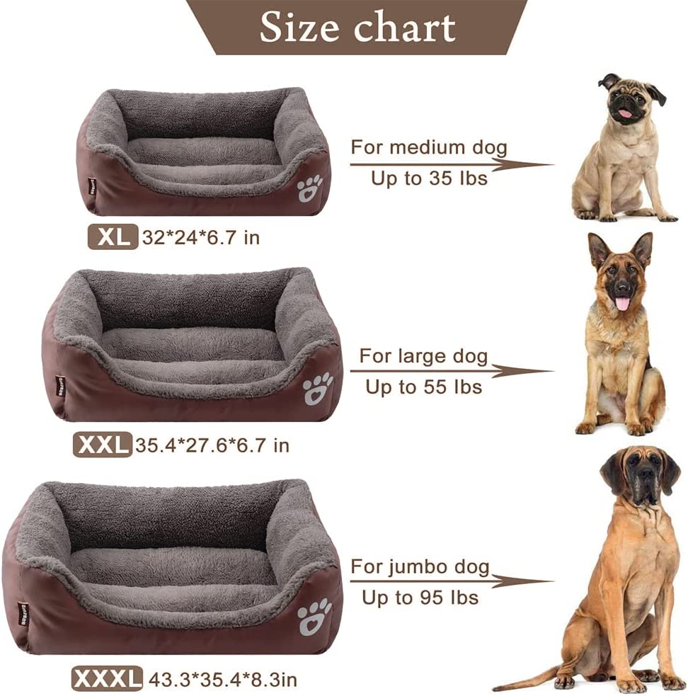 Dog Bed Rectangle Machine Washable