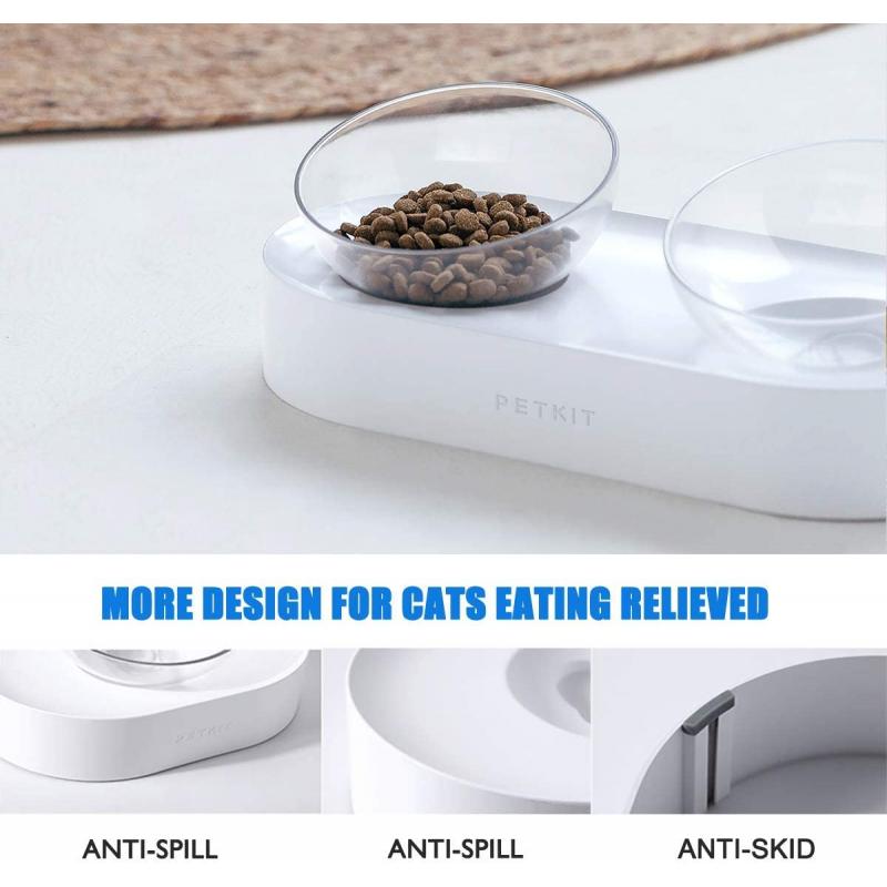 PETKIT FRESH NANO "DOUBLE" CAT & DOG ADJUSTABLE FEEDING BOWL - WHITE
