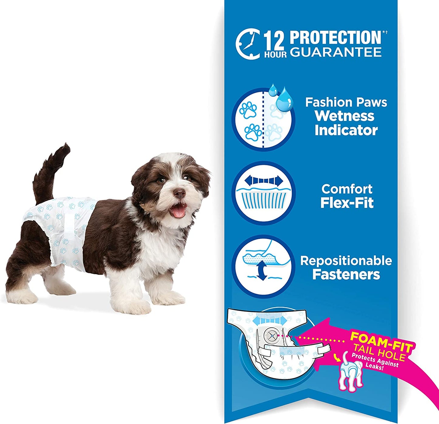 Four Paws Wee-Wee Disposable Dog Diapers 12 Count Small