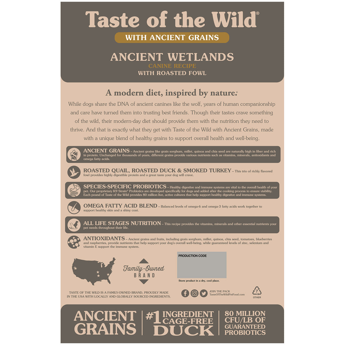 Taste Of The Wild - Ancient Wetlands Canine Recipe