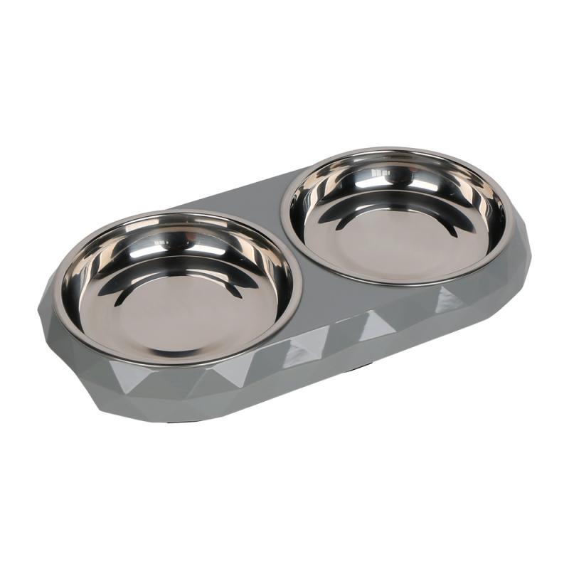 Stylish Diamond Cat Dish Dinner Set Bowls - Medium