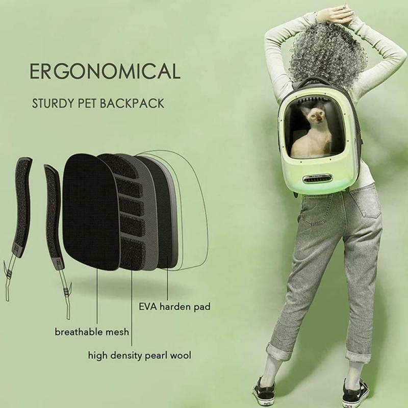 Petkit Breezy DOME Pet Backpack Carrier for Cats and Puppies - Green