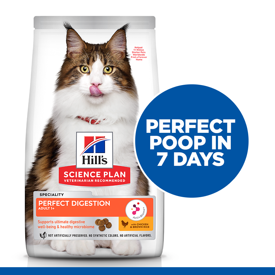 Hill’s Science Plan Perfect Digestion Adult 1+ Cat Food With Chicken & Brown Rice