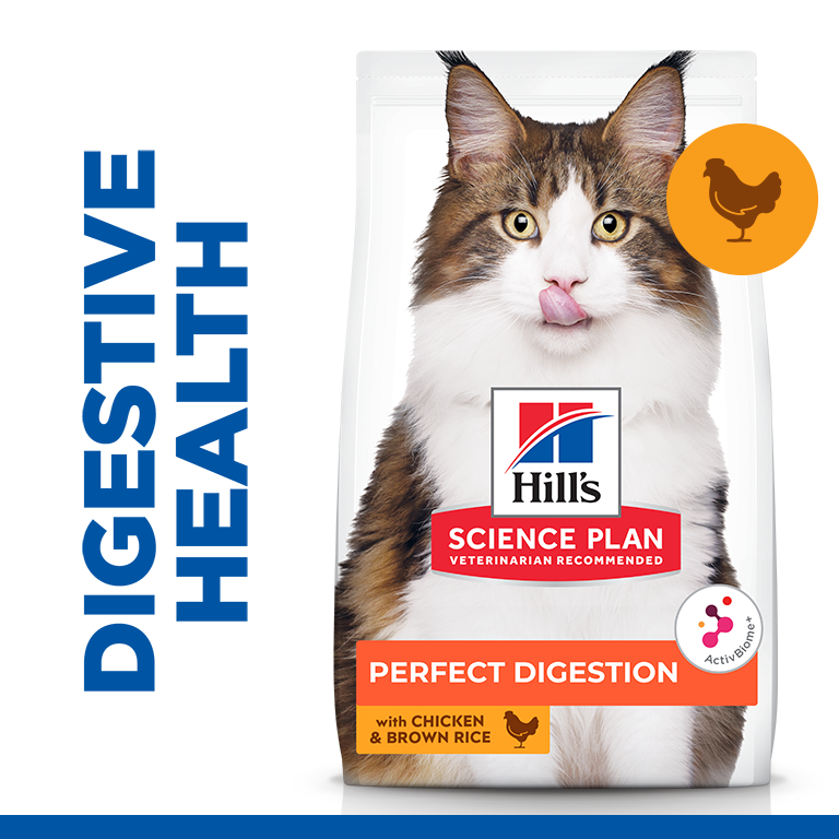 Hill’s Science Plan Perfect Digestion Adult 1+ Cat Food With Chicken & Brown Rice