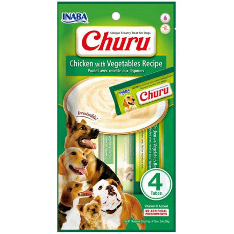INABA CHURU Chicken With Vegetable Recipe 56g 4 pcs in 1 pack