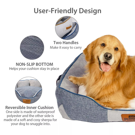 GiGwi Place Removable Cushion Luxury Dog Bed Round