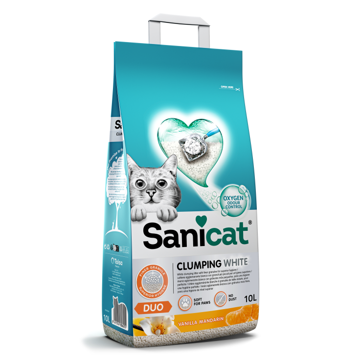 SANICAT CLUMPING WHITE DUO 10 L