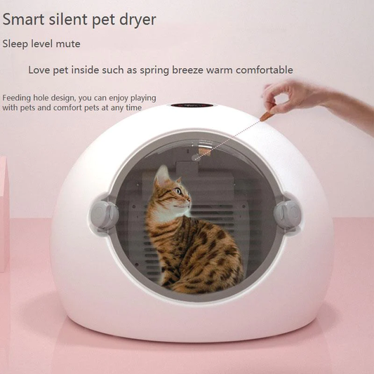 Blunzo Home Pet Drying Box,Intelligent Silent Pet Dryer,Built-in Light,360° Warm Air Surround