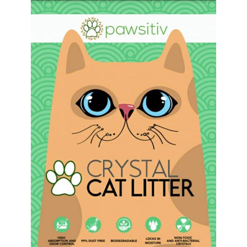 PAWSITIV PREMIUM SILICA CRYSTAL GEL LITTER FOR CAT - 8L