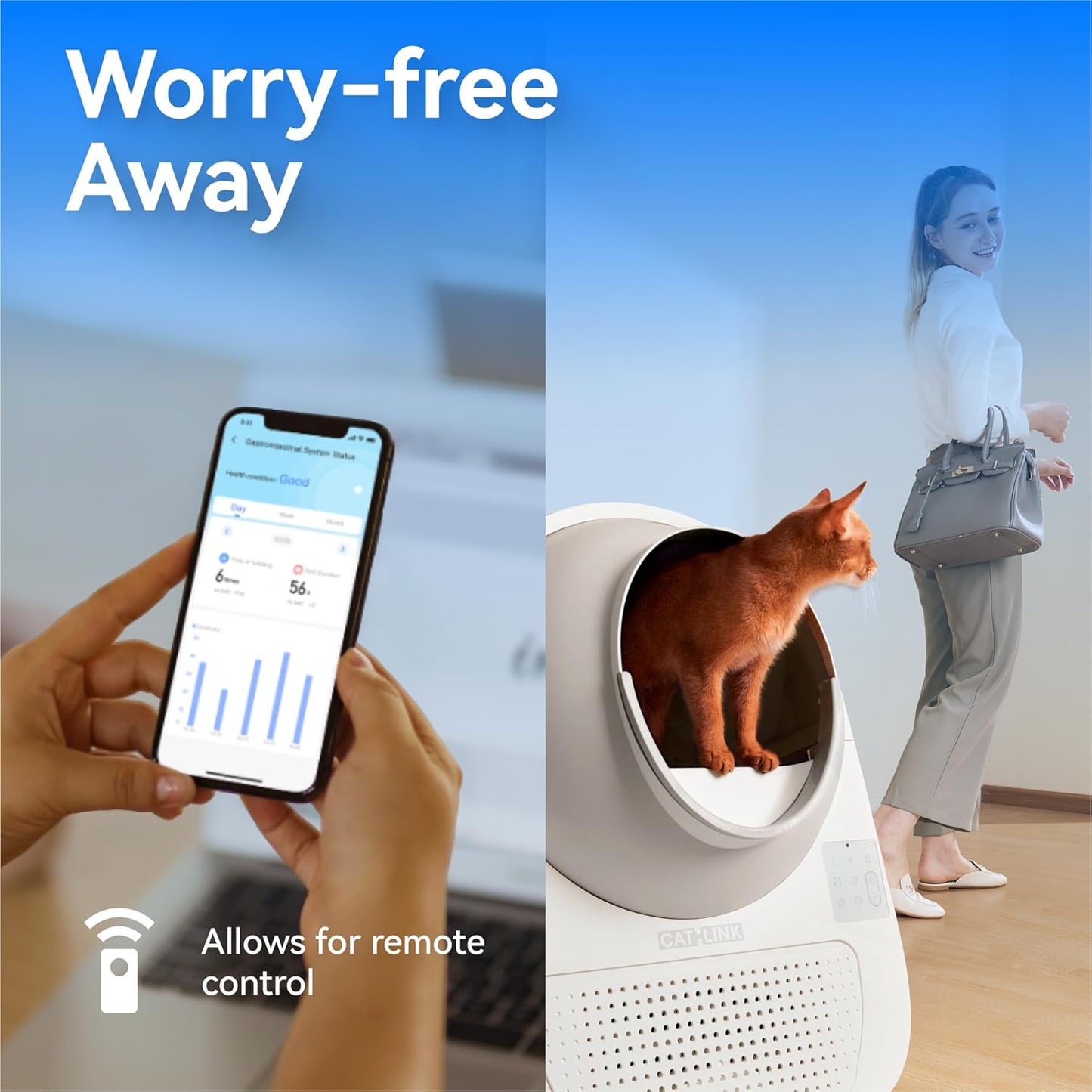 CATLINK (Luxury Pro-X) Self Cleaning Cat Litter Box for Multiple Cats, Health Monitoring, Automatic Litter Box with APP
