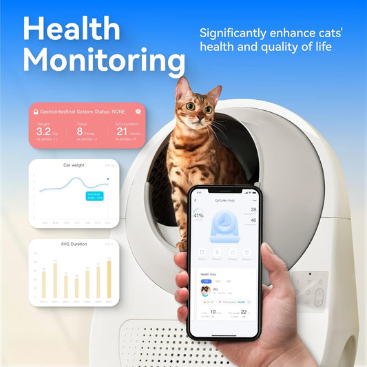 CATLINK (Luxury Pro-X) Self Cleaning Cat Litter Box for Multiple Cats, Health Monitoring, Automatic Litter Box with APP