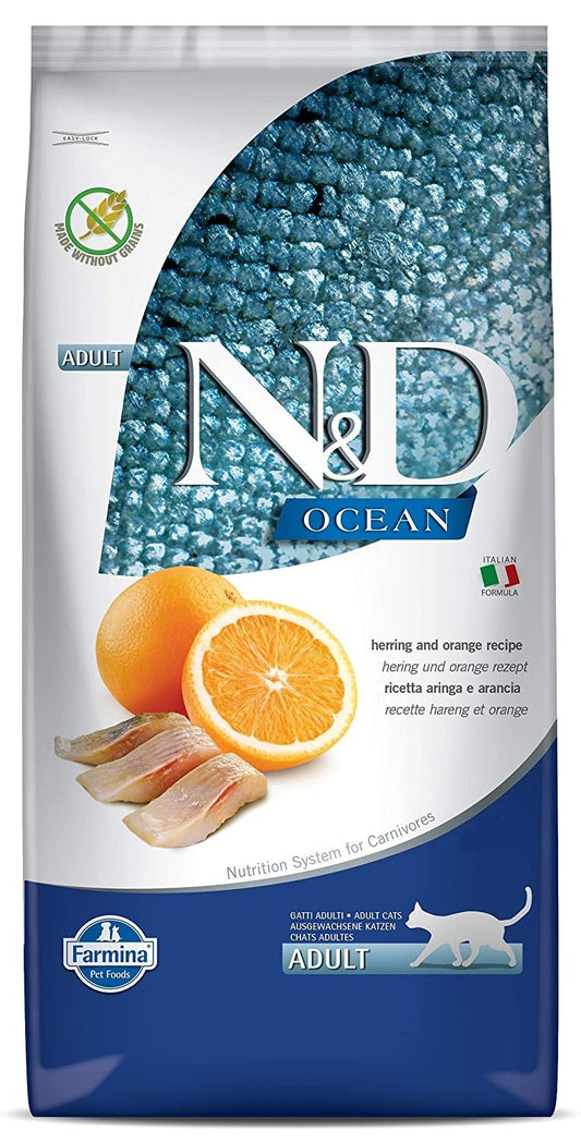 Farmina N&D Ocean Herring & Orange Adult Cat 10Kg