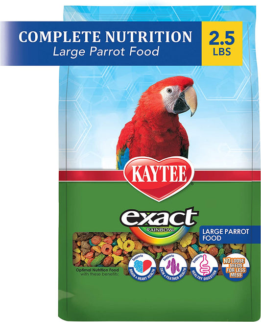 KAYTEE Exact Rainbow Large Parrot Food, 2.5 lbs