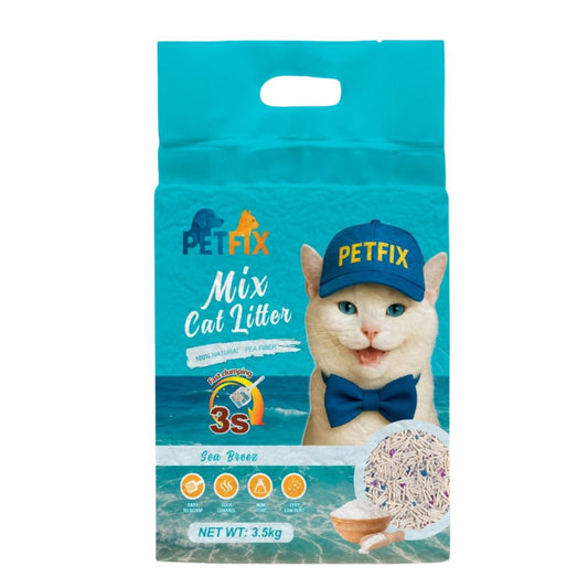 PetFix Mixed Cat Litter – Sea Breeze Freshness | Natural, Quick Clumping & Odor-Free