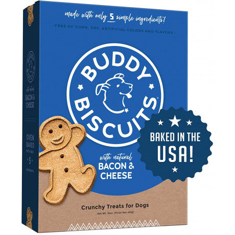 Buddy Biscuits Crunchy Treats With Bacon & Cheese - 16 Oz.