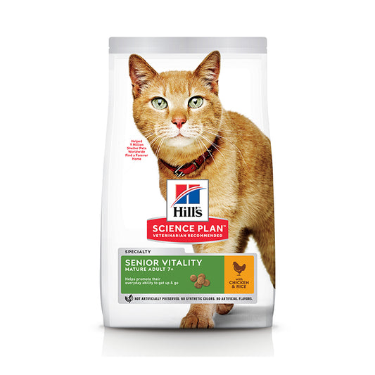 Hill’s Science Plan Senior Vitality Mature Adult 7+ Cat Food With Chicken & Rice (1.5g)