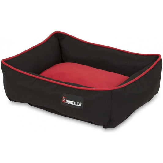 PET MATE DOGZILLA 22 X 18 RECTANGULAR LOUNGER RED/BLACK