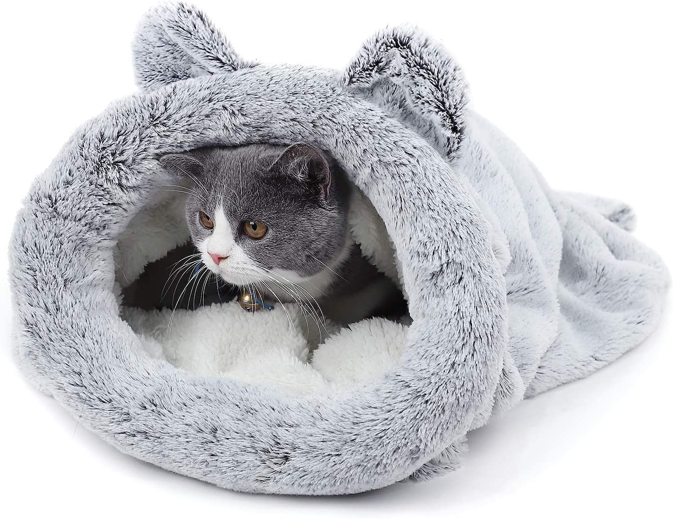 Road Cat Sleeping Bag Self-Warming Kitty Sack Silver Grey