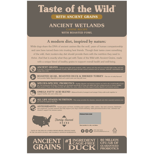 Taste Of The Wild - Ancient Wetlands Canine Recipe