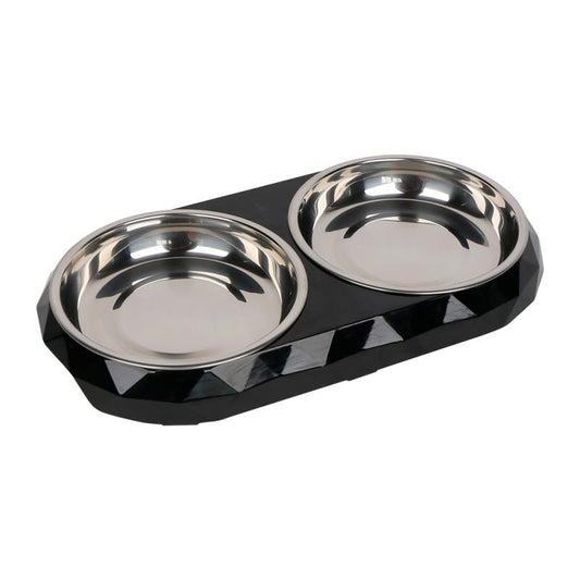 Stylish Diamond Cat Dish Dinner Set Bowls - Medium