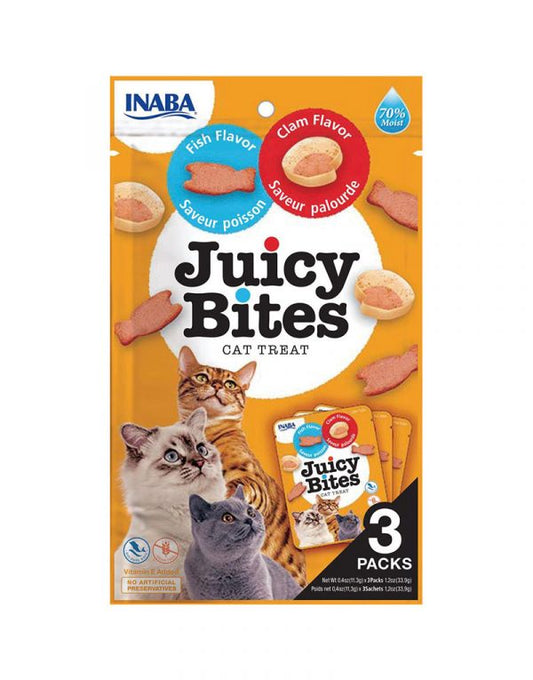 INABA Juicy Bites Fish & Clam Flavor 3PCS/PK