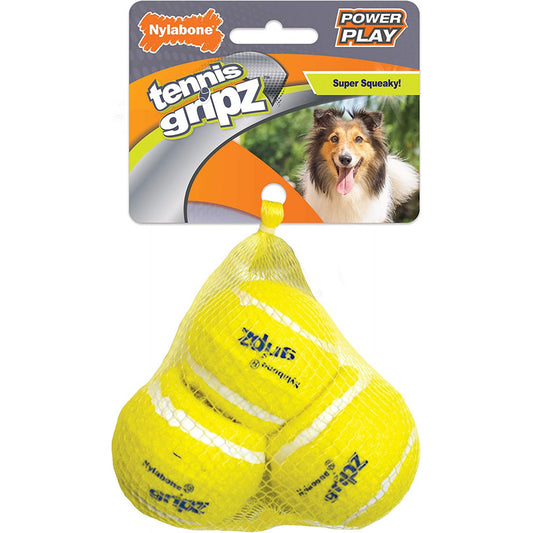 Nylabone Play Tennis Ball Med 3pk 2.5in