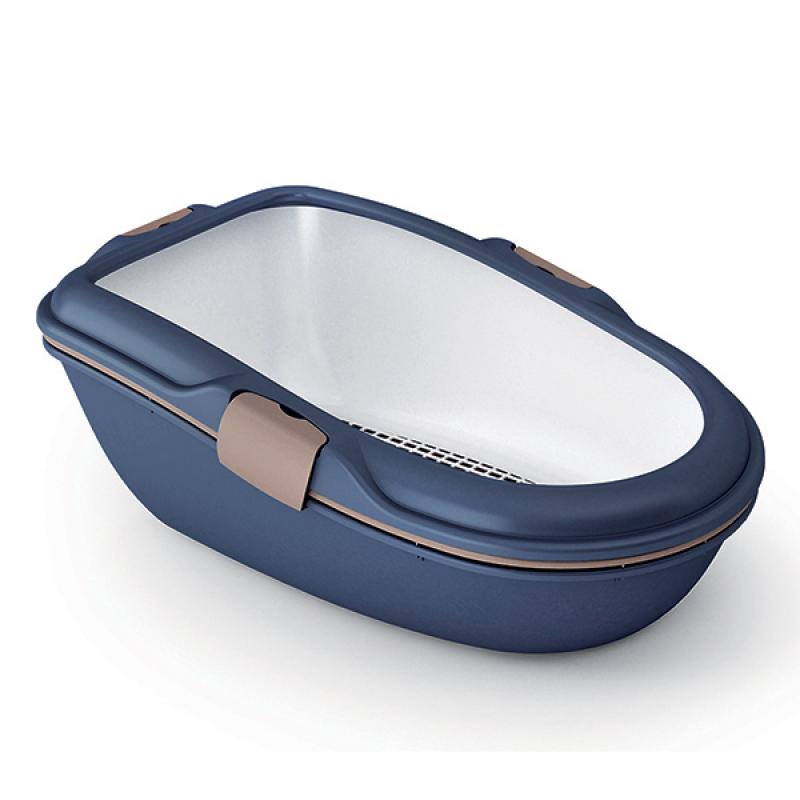 Luxury EMMA ELEGANTE 'XL' - CAT LITTER BOX - NAVY BLUE (MADE IN ITALY)