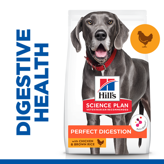 Hill’s Science Plan Perfect Digestion Large Breed Adult 1+ Dog Food With Chicken And Brown Rice 14kg