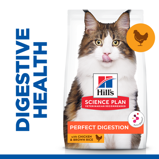 Hill’s Science Plan Perfect Digestion Adult 1+ Cat Food With Chicken & Brown Rice