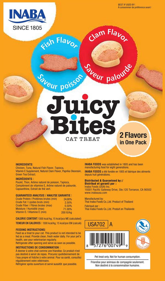 INABA Juicy Bites Fish & Clam Flavor 3PCS/PK