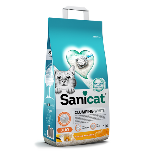 SANICAT CLUMPING WHITE DUO 10 L
