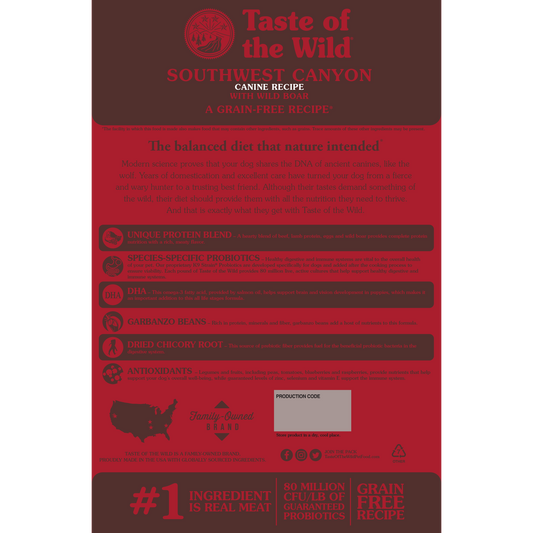 The Taste Of The Wild - Southwest Canyon Canine Recipe
