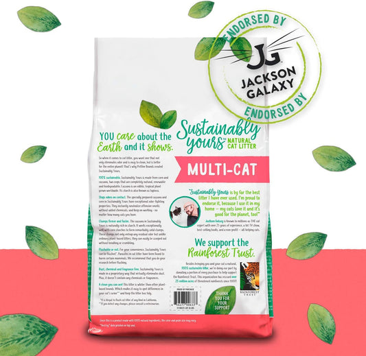 Petfive Sustainably Yours Natural Cat Litter, Multi-Cat, 13 Lbs