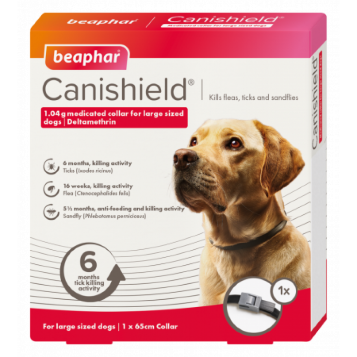 Beaphar CANISHIELD FLEA & TICK COLLAR (DELTAMETHRIN) - LARGE DOGS