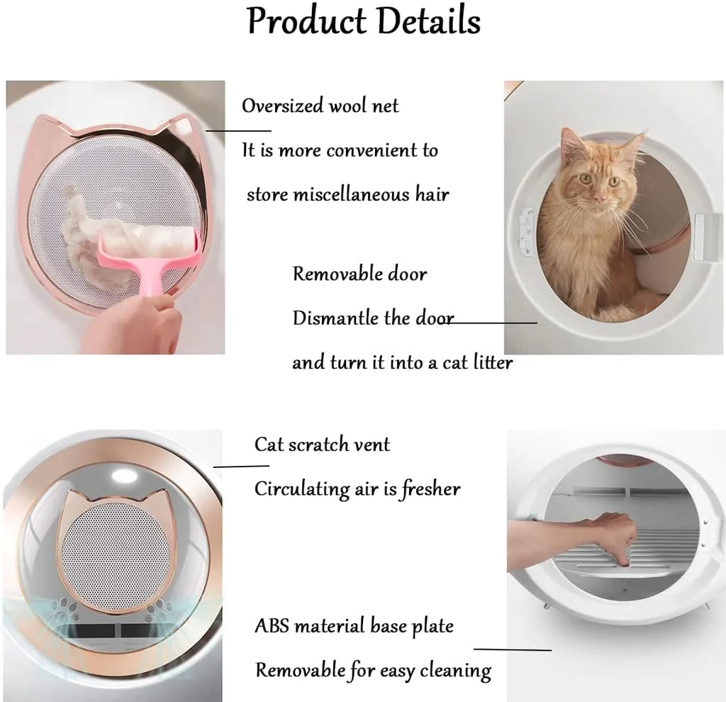 Blunzo Automatic Pet Dryer Box,Fast Drying Pet Hair Dryer,360° Air Dry,Built-in Lighting and Disinfecting Lamps,Toys disinfection