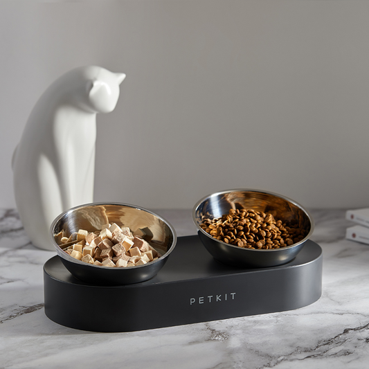 PETKIT FRESH NANO "DOUBLE" CAT & DOG ADJUSTABLE FEEDING BOWL - METAL/STAINLESS STEEL